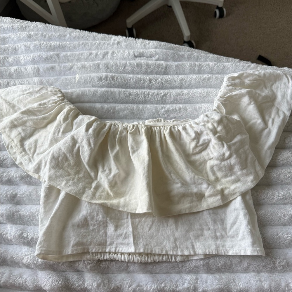 a new day Cream Off-Shoulder Top